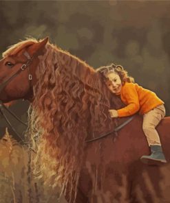 Girl Riding Horse Diamond Paintings