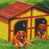 Cabin Dogs Diamond Paintings