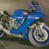 Blue R1 Motorcycle Diamond Paintings