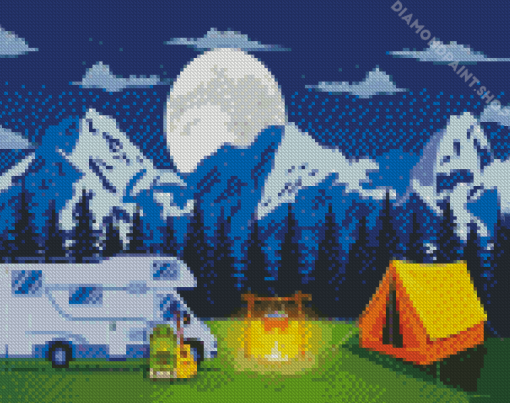 Cabin Motor Home Diamond Paintings