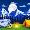 Cabin Motor Home Diamond Paintings