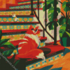 Cat On Stairs Diamond Paintings