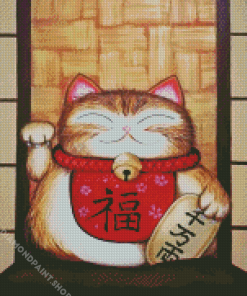 Chinese Lucky Cat Diamond Paintings