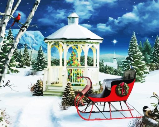 Christmas Gazebo Diamond Paintings