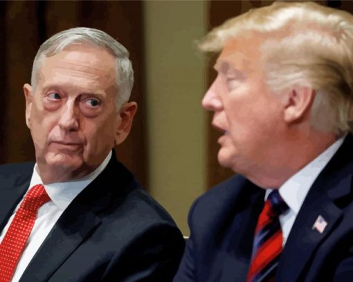 James Mattis And Trump Diamond Paintings