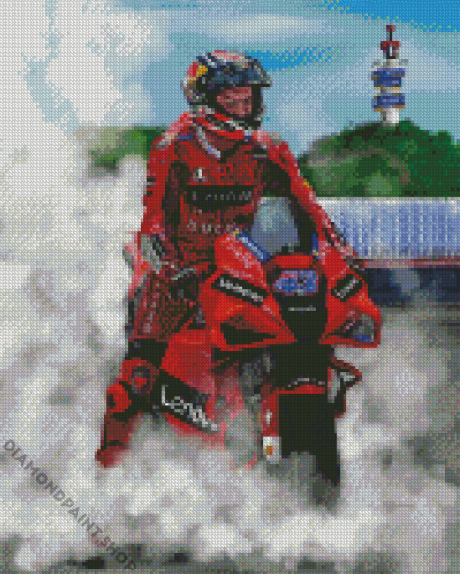 Motorcycle Driver Race Diamond Paintings