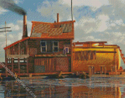 Fantasy Houseboat Diamond Paintings