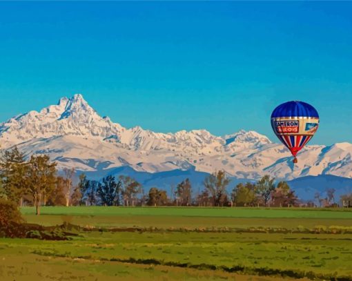 Air Ballons In Mountains Diamond Paintings