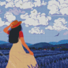 Girl In Lavender Field Diamond Paintings