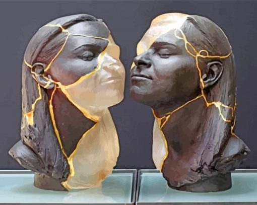 Kintsugi Faces Diamond Paintings