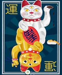 Lucky Cat Card Diamond Paintings