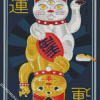 Lucky Cat Card Diamond Paintings