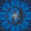 Blue Mandala Yin Yang Diamond Paintings