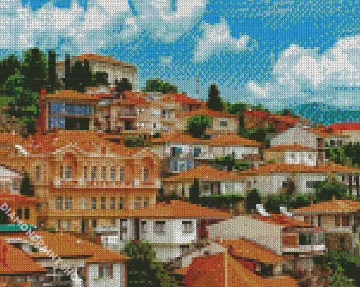 Ohrid Buildings Diamond Paintings