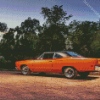 Orange Plymouth Roadrunner Diamond Paintings