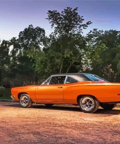 Orange Plymouth Roadrunner Diamond Paintings