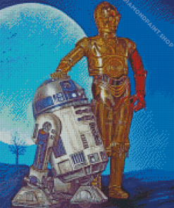 R2d2 And C3po Diamond Paintings