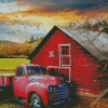 Old Truck And Barn Diamond Paintings