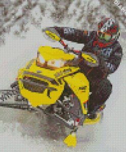 Snowmobile Rider Diamond Paintings