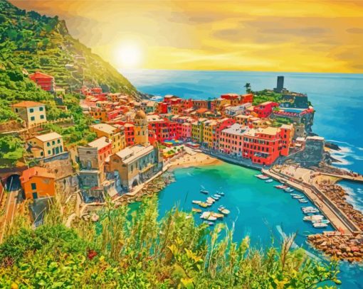 Vernazza Sunset Diamond Paintings