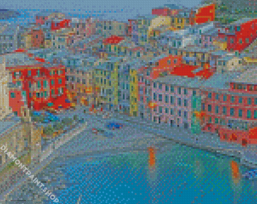 Vernazza Buildings Diamond Paintings