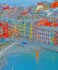 Vernazza Buildings Diamond Paintings