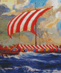 Viking Longboat Diamond Paintings