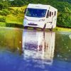 White Motorhome Diamond Paintings