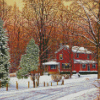 Home In Winter Diamond Paintings