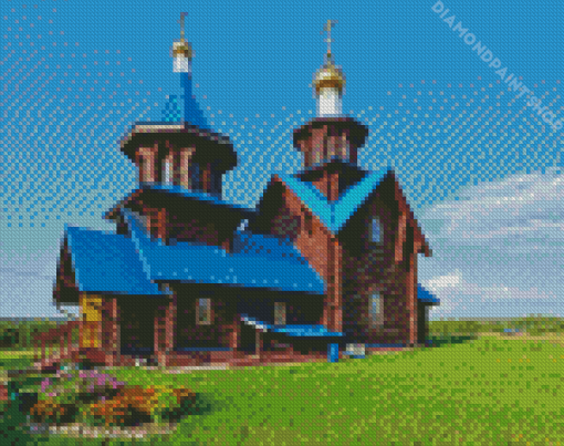 Aesthetic Village Church Diamond Paintings