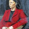 Woman In Red Coat Diamond Paintings