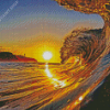 Beach And Waves Sunset Diamond Paintings