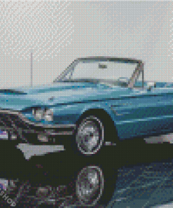 Blue Thunderbird Car Diamond Paintings