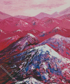 Red Mountains Diamond Paintings