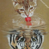 Cat Reflection Diamond Paintings