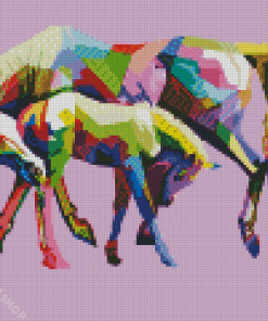 Abstract Colorful Horses Diamond Paintings