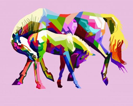 Abstract Colorful Horses Diamond Paintings