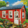 Red Schoolhouse Diamond Paintings