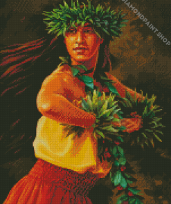 Hawaiian Hula Woman Diamond Paintings