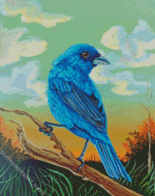 Indigo Bunting Bird Diamond Paintings