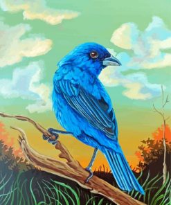 Indigo Bunting Bird Diamond Paintings