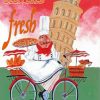 Italian Chef On A Bicycle Diamond Paintings