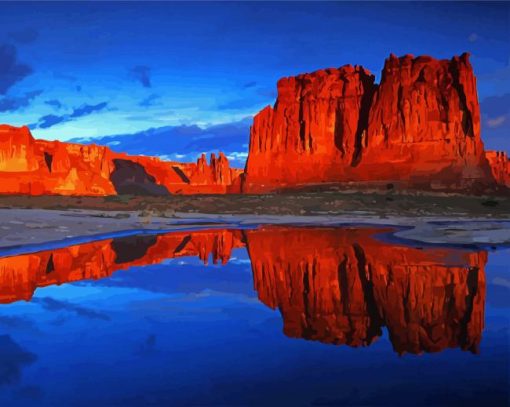 Moab Landscape Reflection Diamond Paintings