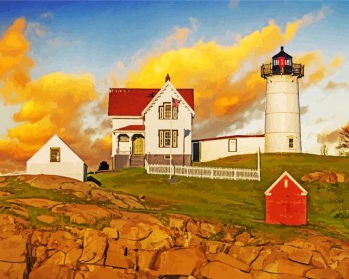 Nubble Lighthouse Diamond Paintings