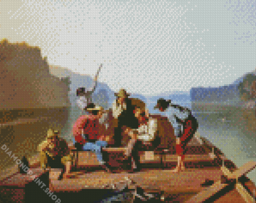 Raftsmen Playing Cards Diamond Paintings