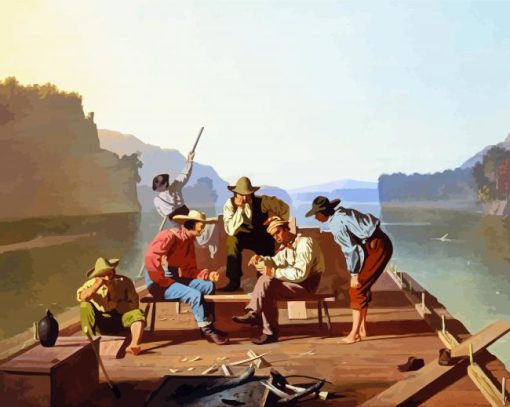 Raftsmen Playing Cards Diamond Paintings