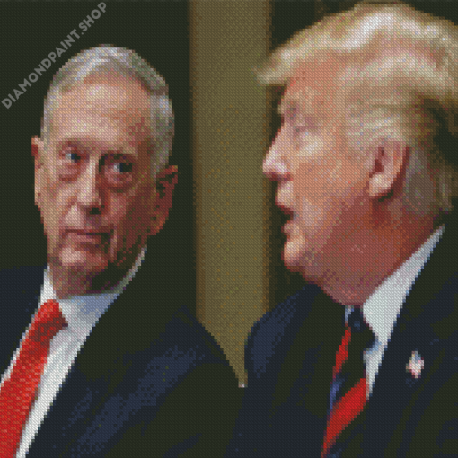 James Mattis And Trump Diamond Paintings