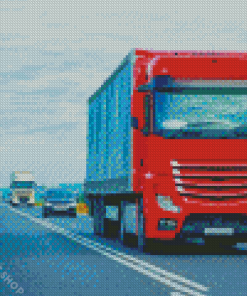 Red Lorry Diamond Paintings