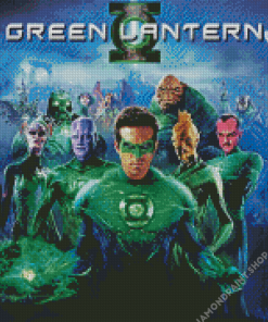 Green Lantern Poster Diamond Paintings