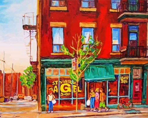 St Viateur Bagel Art Diamond Paintings